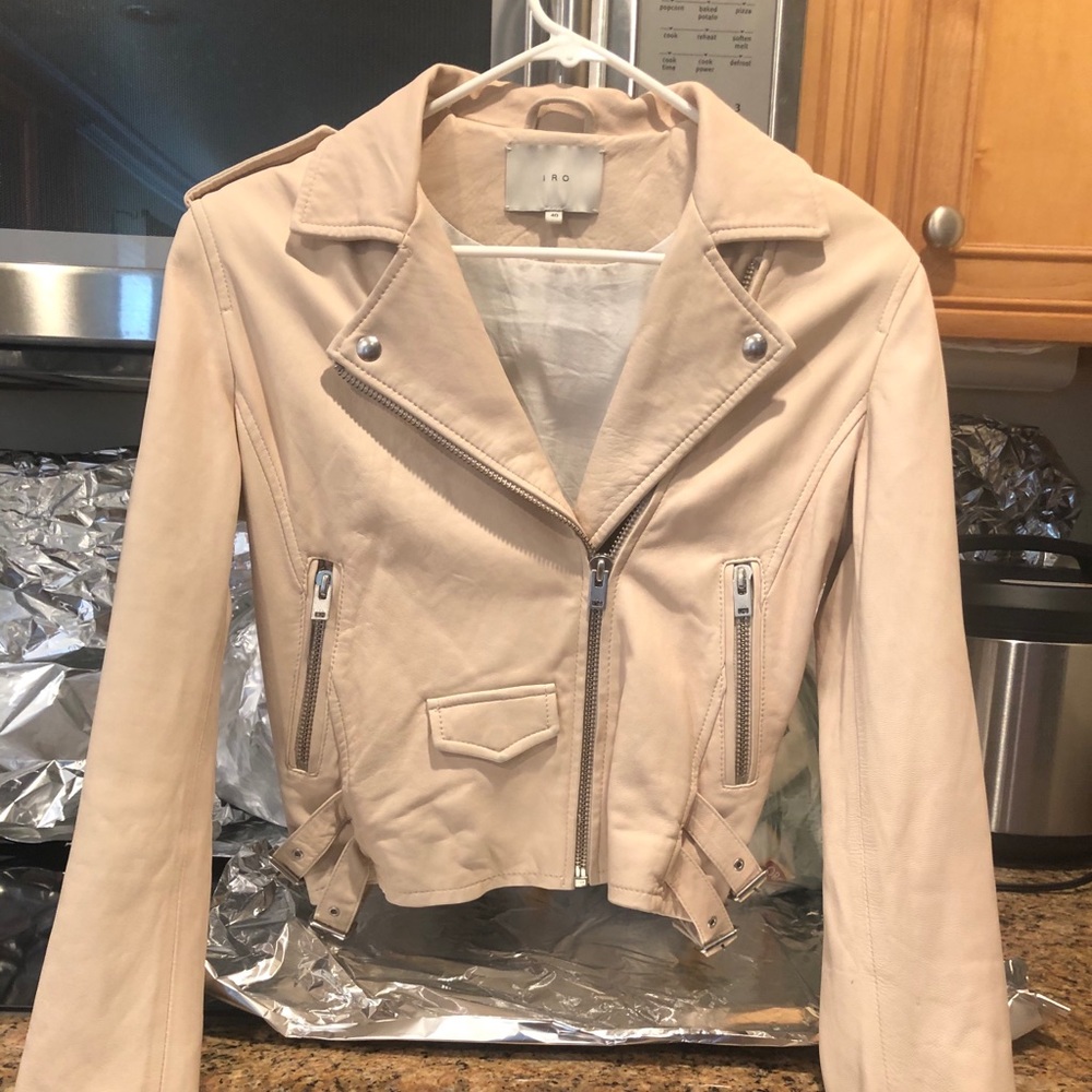 Iro leather jacket ecru size FR40